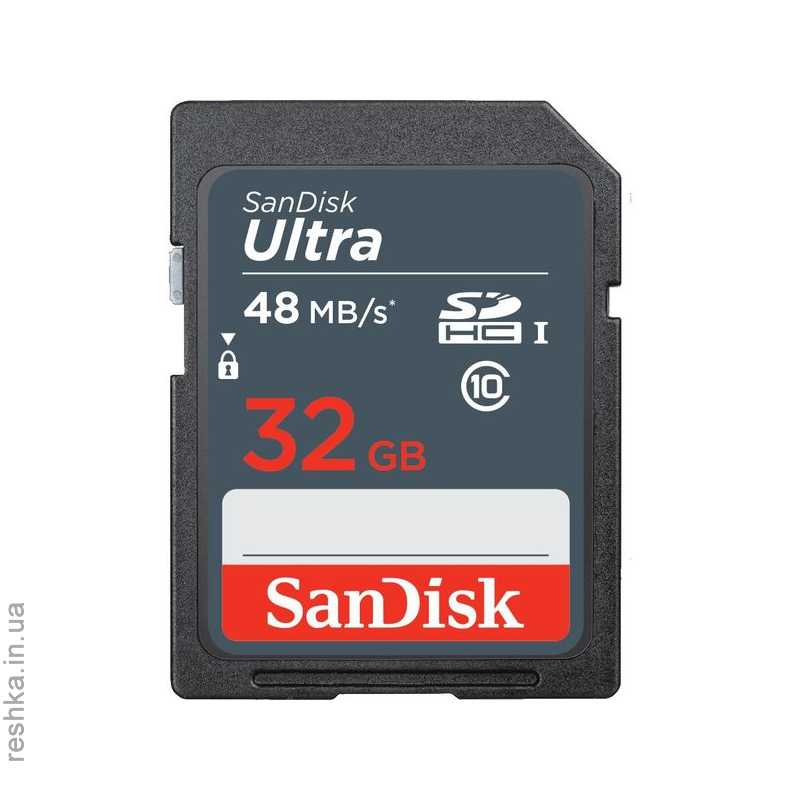 Карта памяти SANDISK SDHC 32GB Ultra Class 10 UHS-I 48MB/s