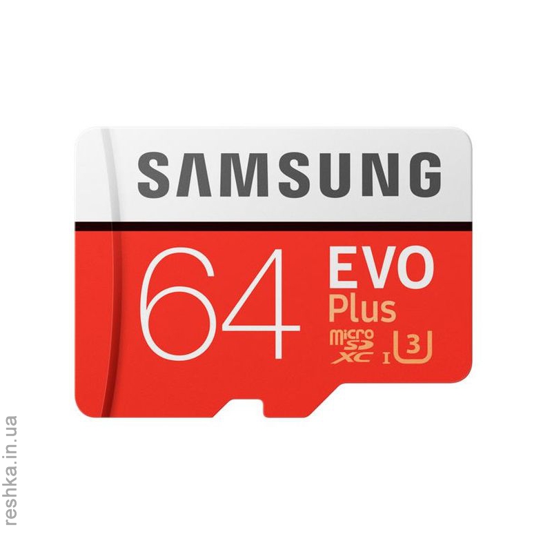 Карта памяти SAMSUNG microSDXC 64GB EVO PLUS UHS-I (R100, W60MB/s)