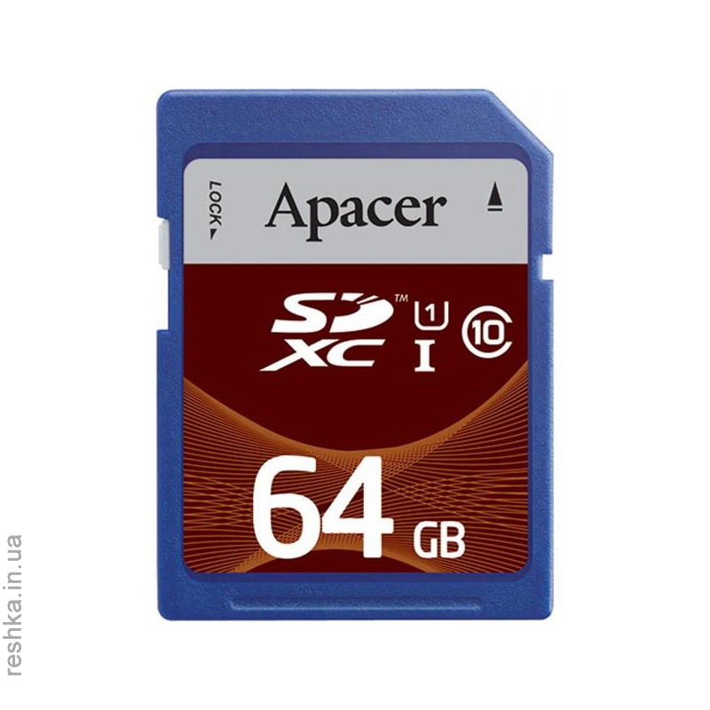 Карта памяти Apacer SDXC 64GB Class 10 UHS-I