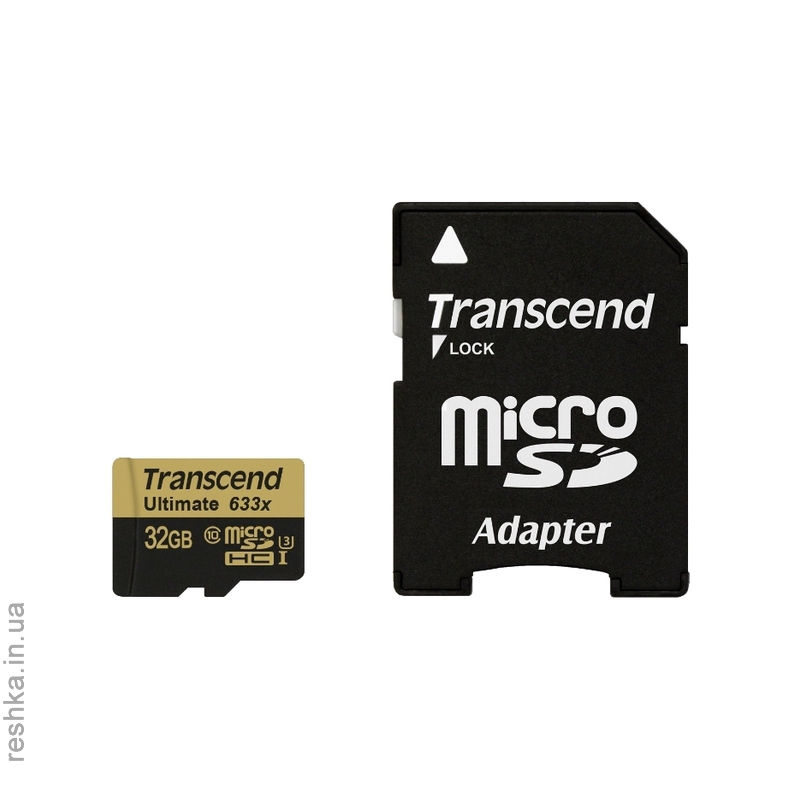 Карта памяти Transcend microSDHC 32GB UHS-I U3 Ultimate (R95,W85MB/s)