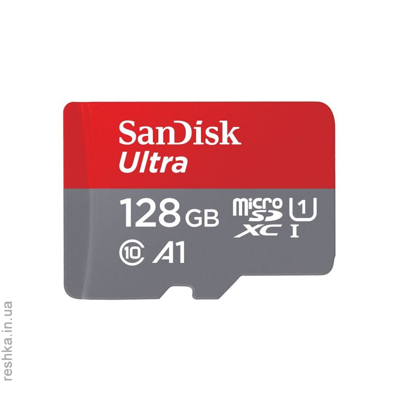 Карта памяти SANDISK microSDXC 128GB Ultra A1 C10 UHS-I 100MB/s+SD