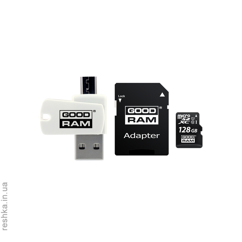 Карта памяти Goodram microSDXC 128GB Class 10 UHS I All in One +reader