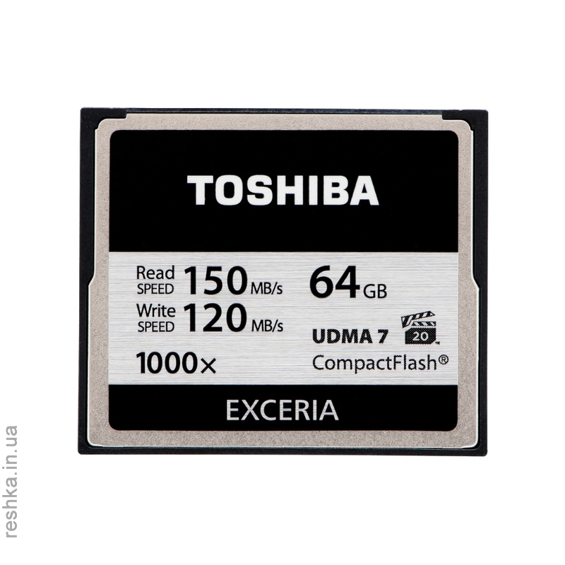 Карта памяти Toshiba Compact Flash 64 Gb 1000x (R150, W120MB/s)