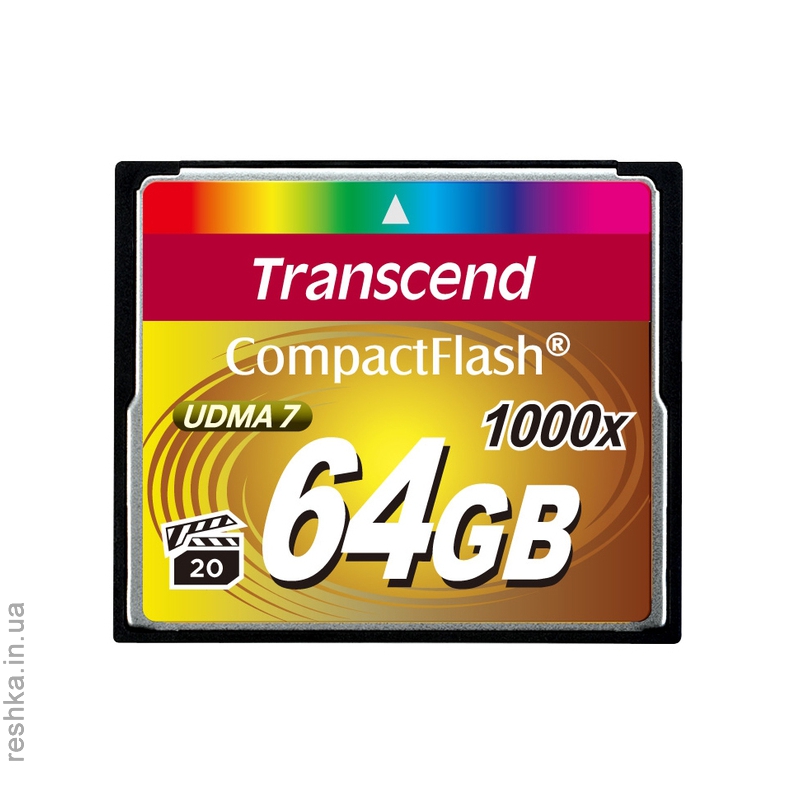 Карта памяти Transcend Compact Flash 64 GB (1000X)