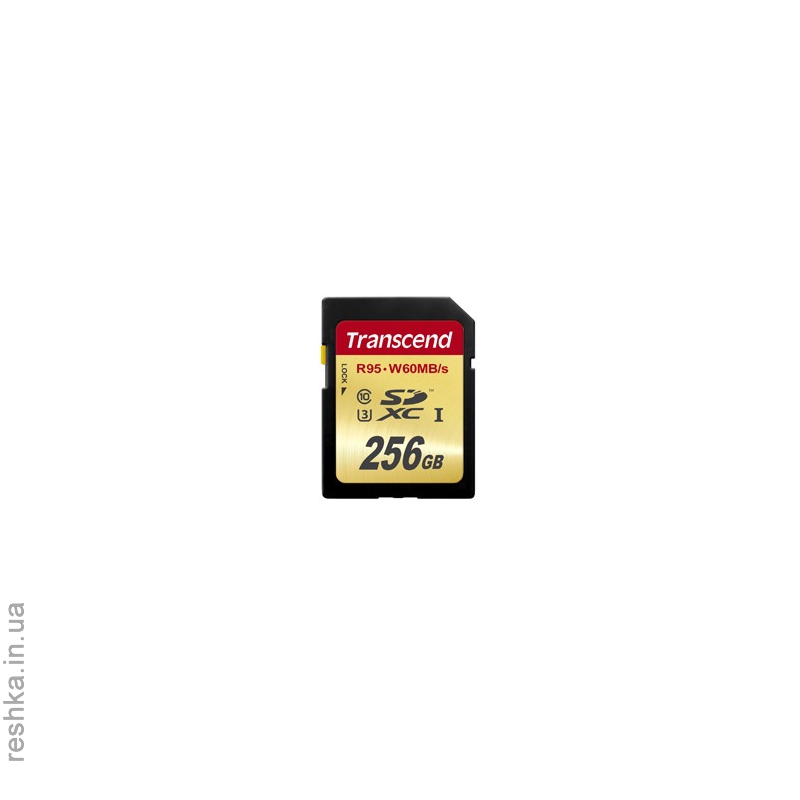 Карта памяти Transcend  SDXC 256 GB UHS-I Ultimate U3 (R95, W60MB/s)