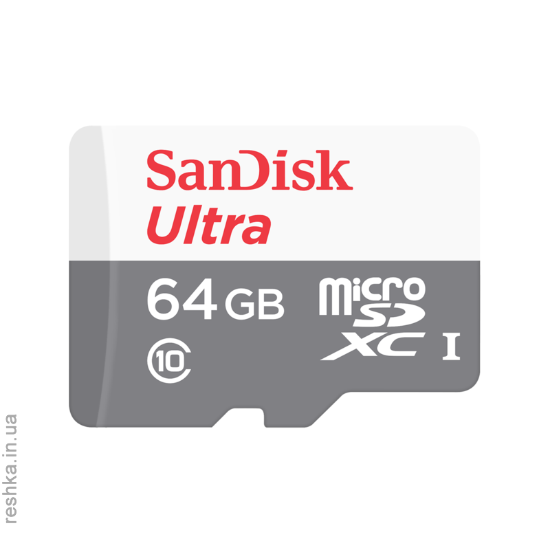 Карта памяти Sandisk microSDXC 64GB Ultra Class 10 UHS-I 48MB/s + SD