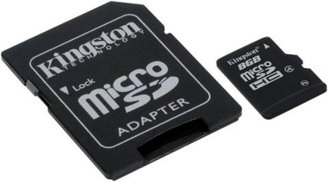 Карта памяти Kingston microSD 8 GB Class 4 (+ SD адаптер)