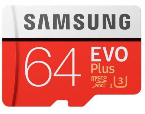 Карта памяти SAMSUNG microSDXC 64GB EVO PLUS UHS-I (R100, W60MB/s)