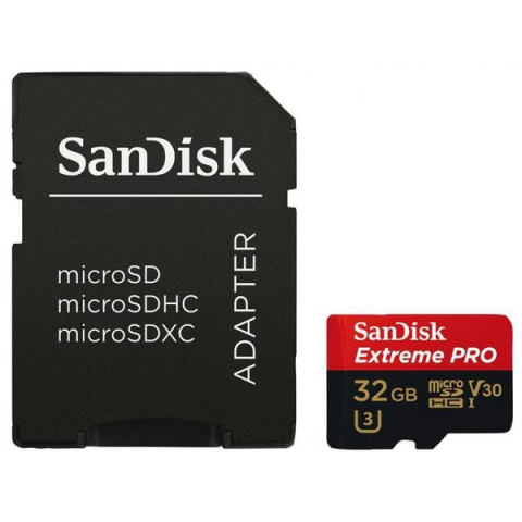 Карта памяти SANDISK microSDHC 32GB Extreme Pro A1 C10 V30 U3 100MB/s