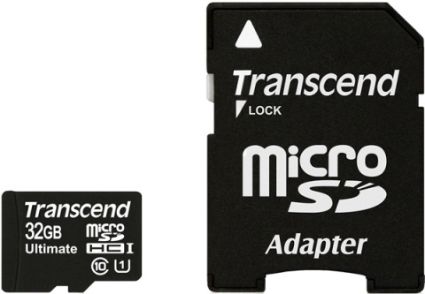 Карта памяти Transcend microSDHC 32 GB Class 10 UHS-I Ultimate (X600) (+ адаптер)