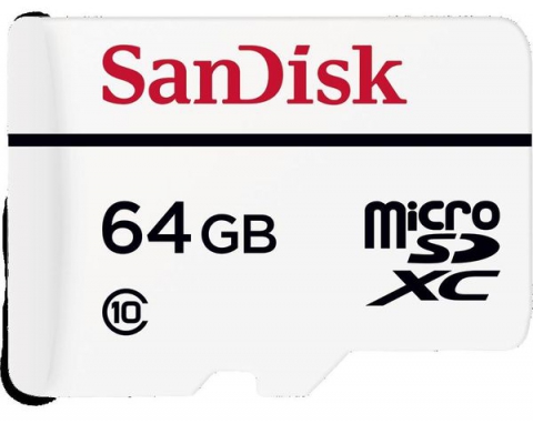 Карта памяти SANDISK microSDXC 64GB High Endurance Class10 + SD-ad.