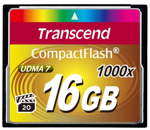 Карта памяти Transcend Compact Flash 16 GB (1000X)