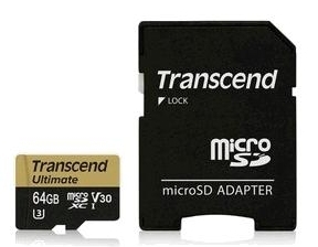 Карта памяти Transcend microSDXC 64GB UHS-I U3 MLC (R95,W60MB/s)