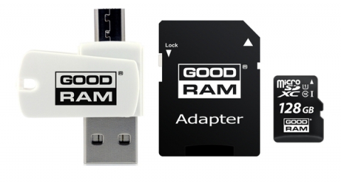 Карта памяти Goodram microSDXC 128GB Class 10 UHS I All in One +reader