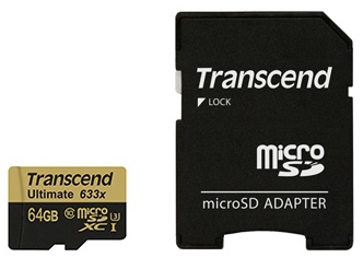 Карта памяти Transcend microSDXC 64GB UHS-I U3 Ultimate (R95,W85MB/s)