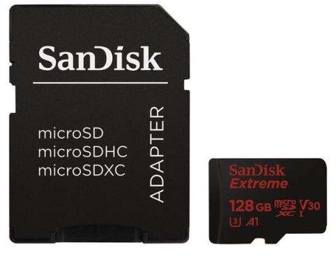 Карта памяти SANDISK microSDXC 128GB Extreme A1 C10 V30 UHS-I U3 