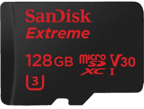 Карта памяти Sandisk microSDXC 128GB ExtremeAction A1 C10 V30 UHS-I U3