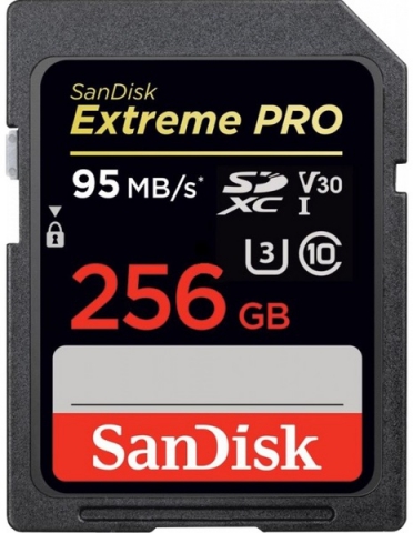 Карта памяти Sandisk SDXC 256GB Extreme PRO V30 4K UHS-I U3 95MB/s