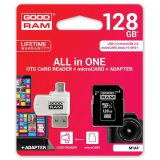 Карта памяти Goodram microSDXC 128GB Class 10 UHS I All in One +reader