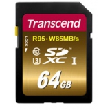 Карта памяти Transcend SDXC 64 GB UHS-I Ultimate U3 (R95, W85MB/s)